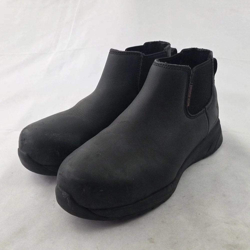 Charhartt Chelsea Work Boots Mens 7 Wide Black Slip On Waterproof Utility